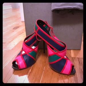 Alexander McQueen Caged Bright Heels Eu39.5/us 8.5